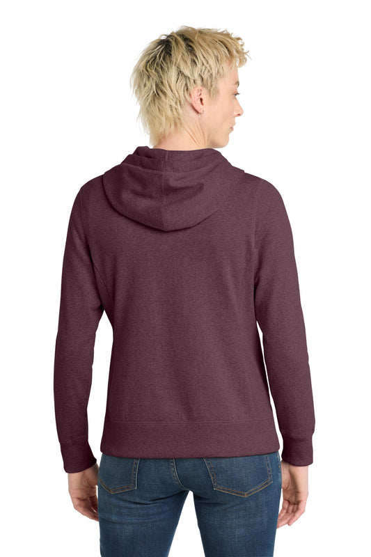 District Women's Re-FleeceFull-Zip Hoodie DT8103 Maroon Heather