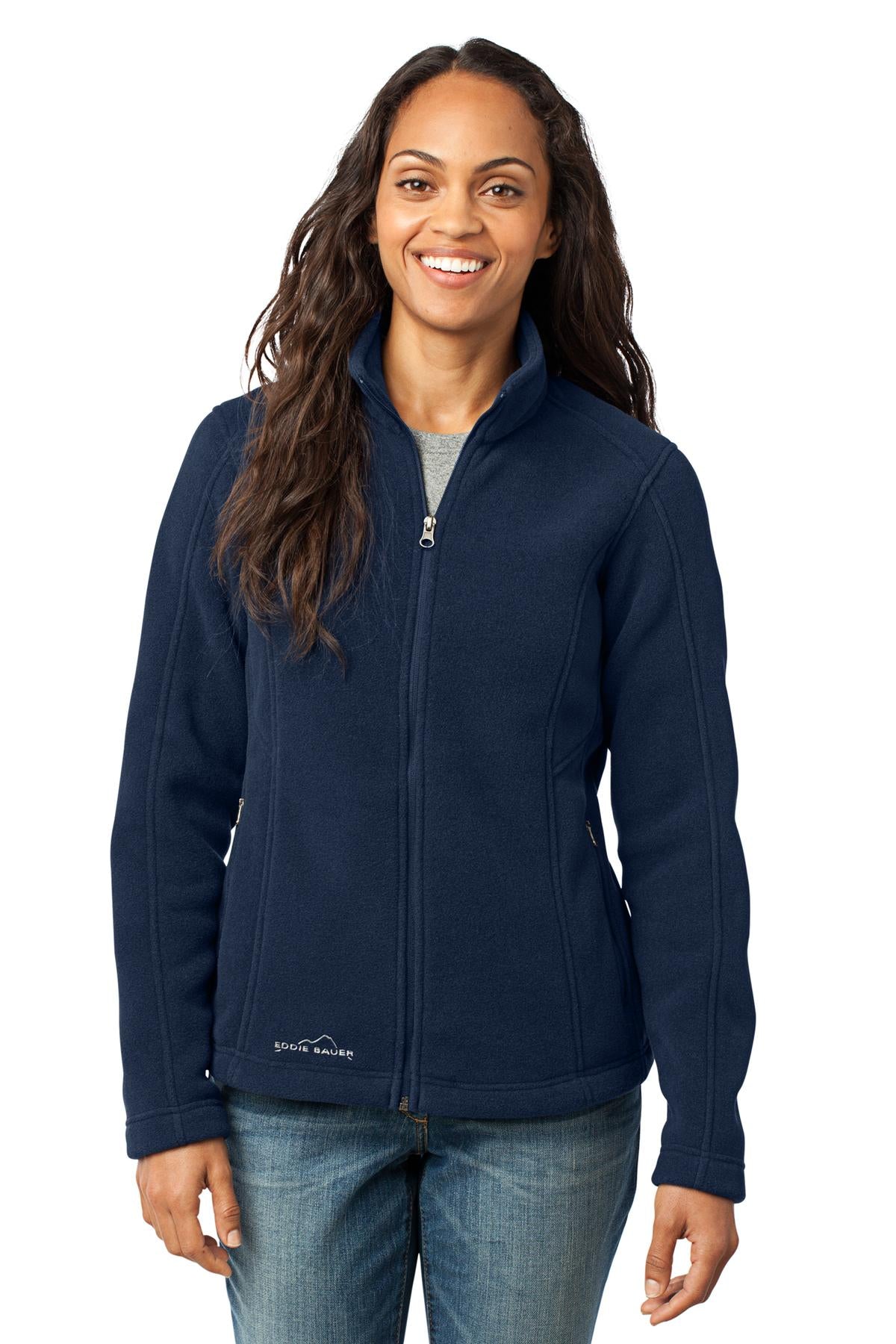 Eddie Bauer Women's Full-Zip Fleece Jacket. EB201 River Blue Navy
