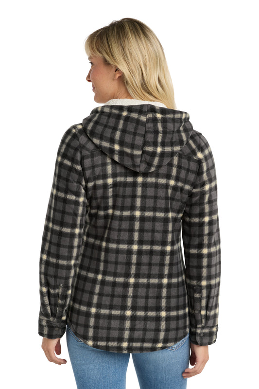 Eddie Bauer Women's Woodland Shirt Jac EB229 Grey Steel/Bone