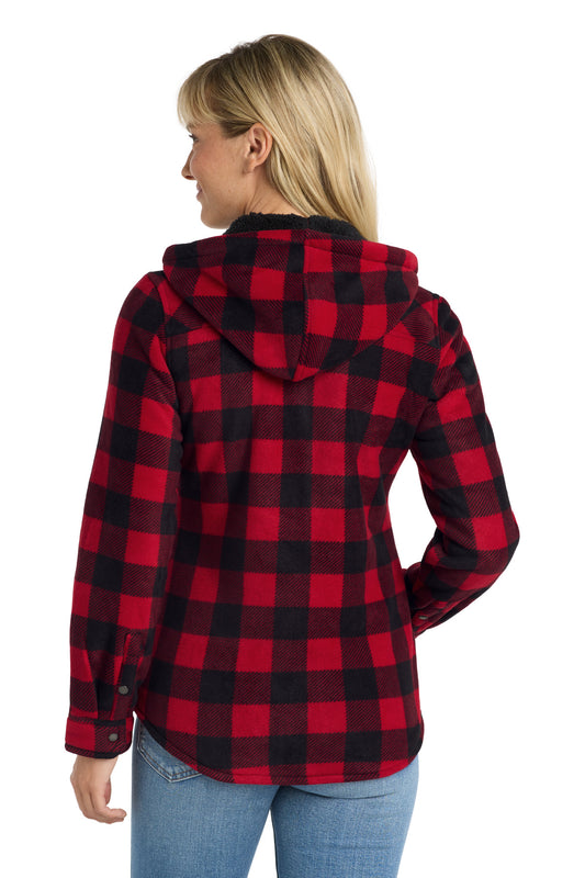 Eddie Bauer Women's Woodland Shirt Jac EB229 Radish/Black