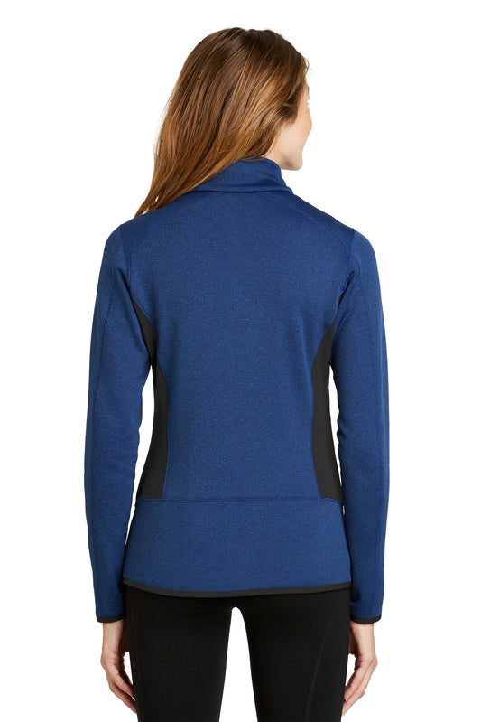 Eddie Bauer Women's Full-Zip Heather Stretch Fleece Jacket. EB239 Blue Heather