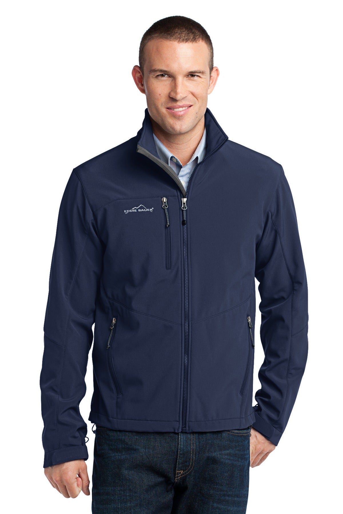 Eddie Bauer Soft Shell Jacket. EB530 River Blue Navy