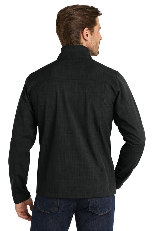 Eddie Bauer Shaded Crosshatch Soft Shell Jacket. EB532 Black