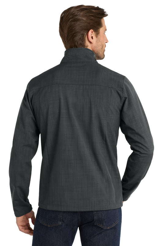 Eddie Bauer Shaded Crosshatch Soft Shell Jacket. EB532 Grey