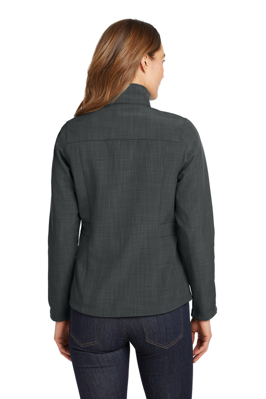 Eddie Bauer Women's Shaded Crosshatch Soft Shell Jacket. EB533 Grey