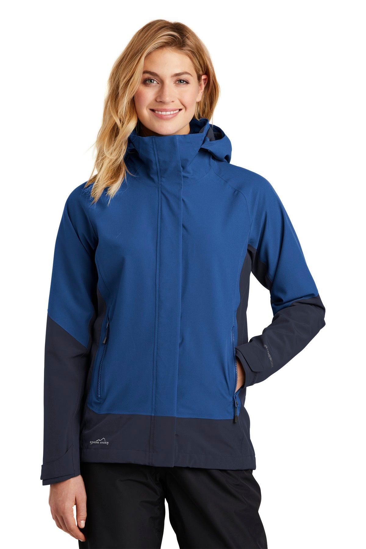 Eddie Bauer Women's WeatherEdge Jacket. EB559 Cobalt Blue/ River Blue Navy