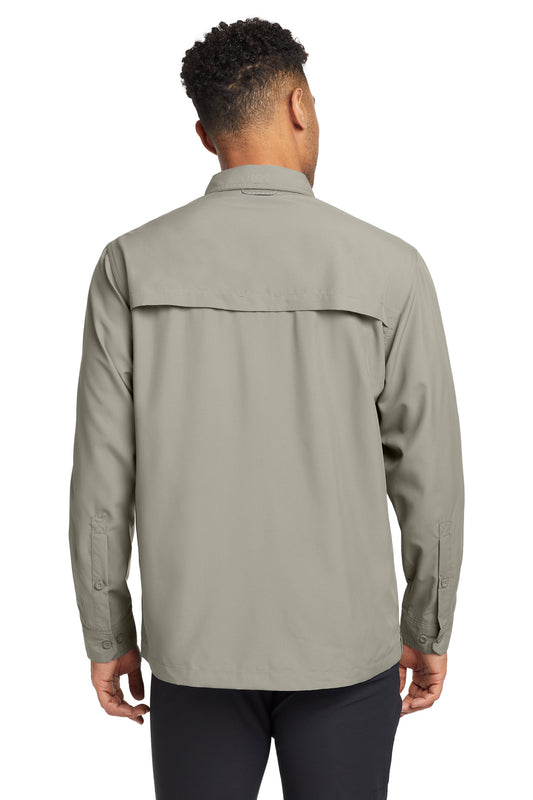 Eddie Bauer Long Sleeve Performance Fishing Shirt. EB600 Driftwood