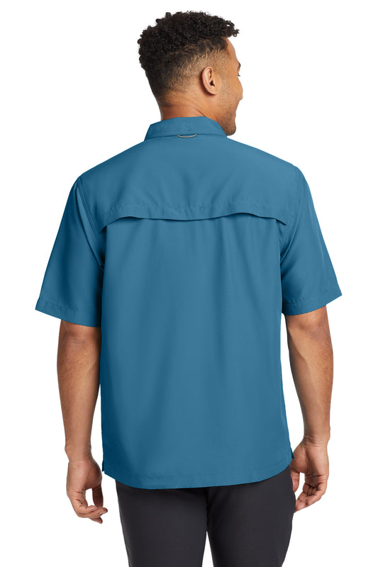 Eddie Bauer Short Sleeve Performance Fishing Shirt EB602 Gulf Teal