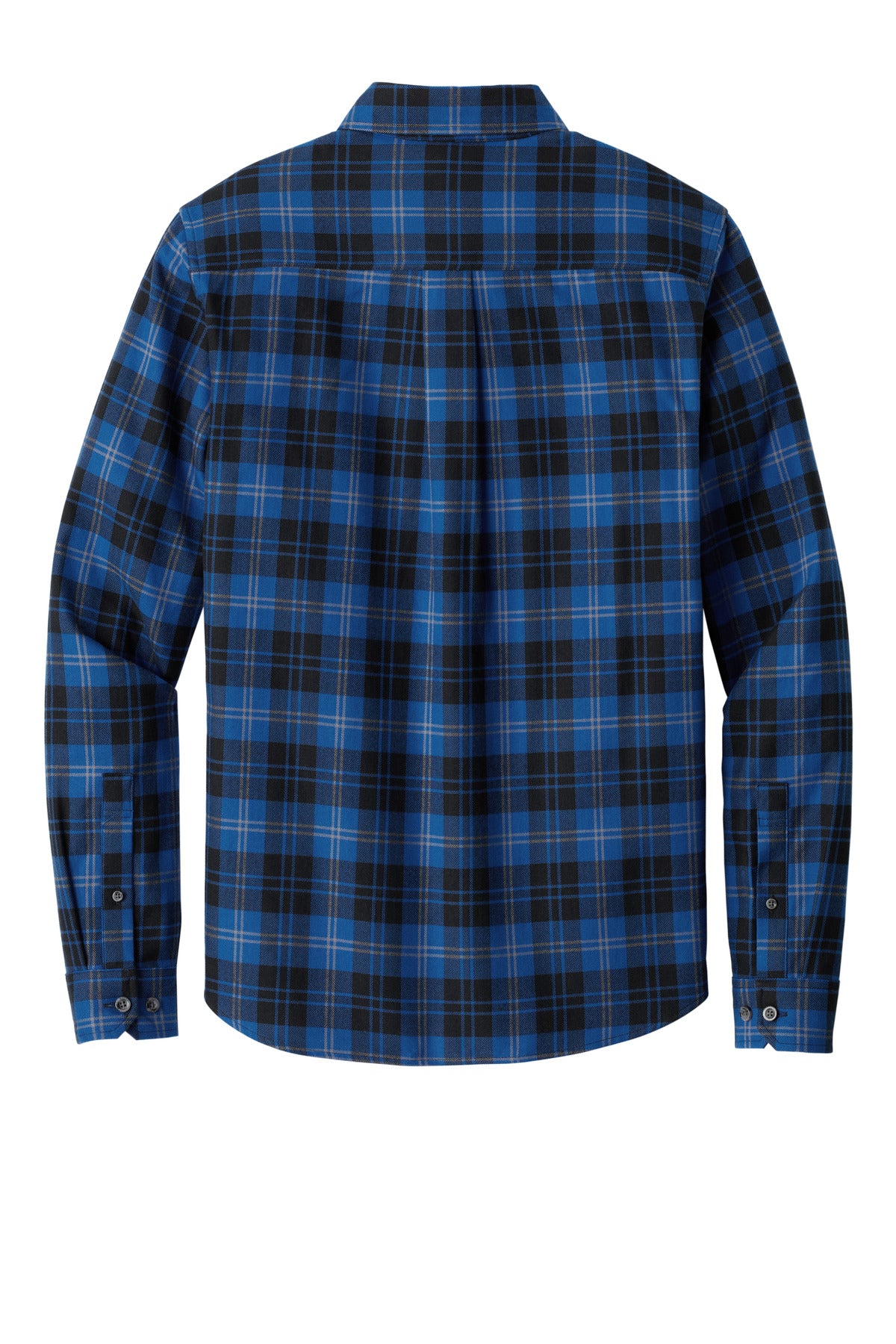 Eddie Bauer Long Sleeve Favorite Flannel Plaid Shirt EB610 Cobalt Tartan