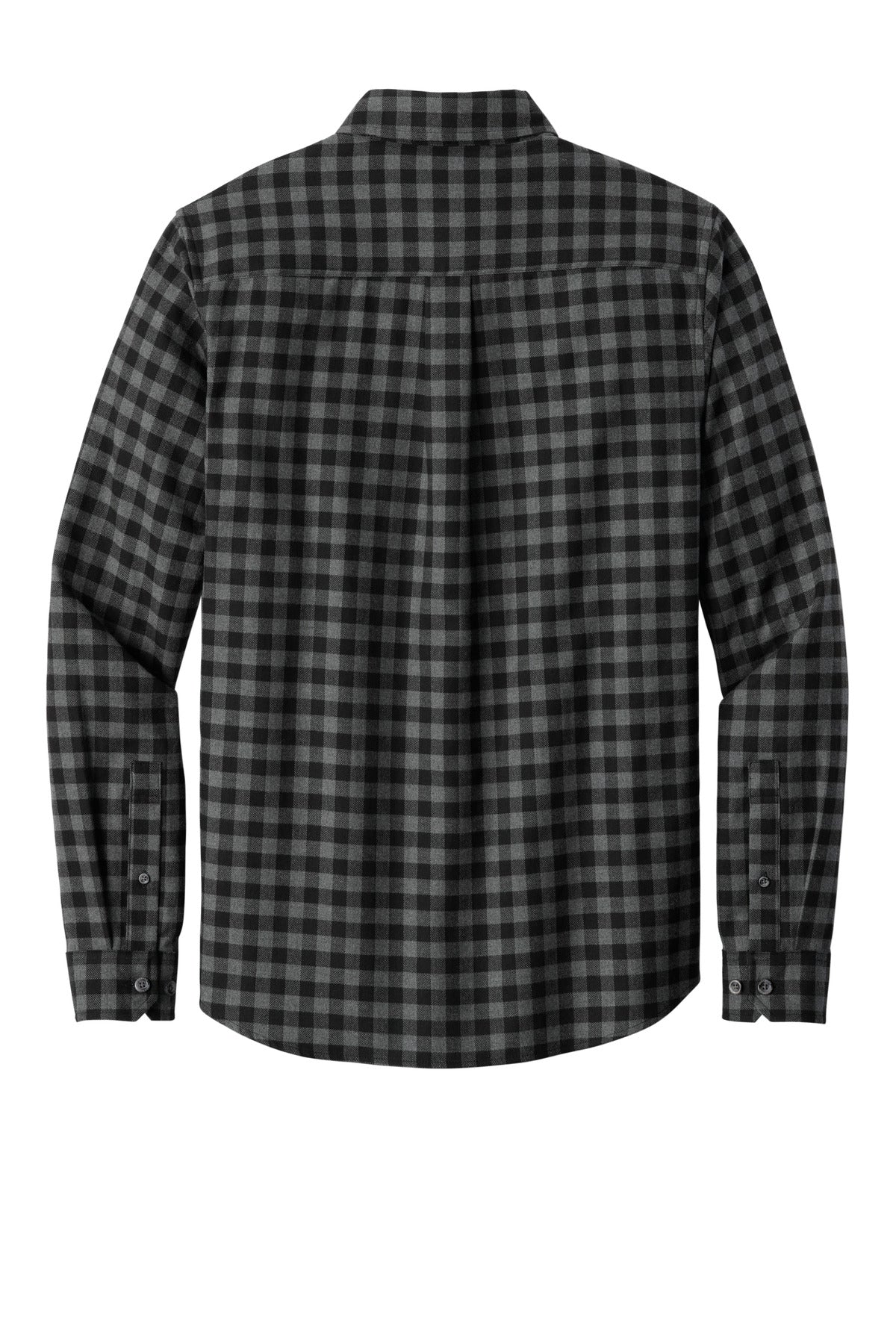 Eddie Bauer Long Sleeve Favorite Flannel Plaid Shirt EB610 Deep Black Mini Buffalo