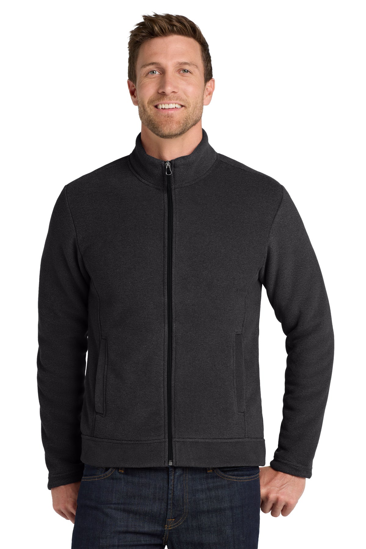 Port Authority Ultra Warm Brushed Fleece Jacket F211 Graphite/ Deep Black