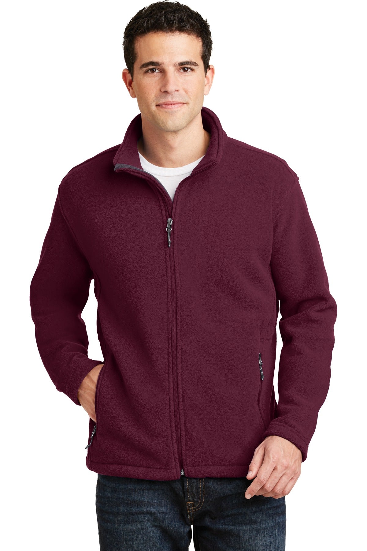 Port Authority Value Fleece Jacket F217 Maroon