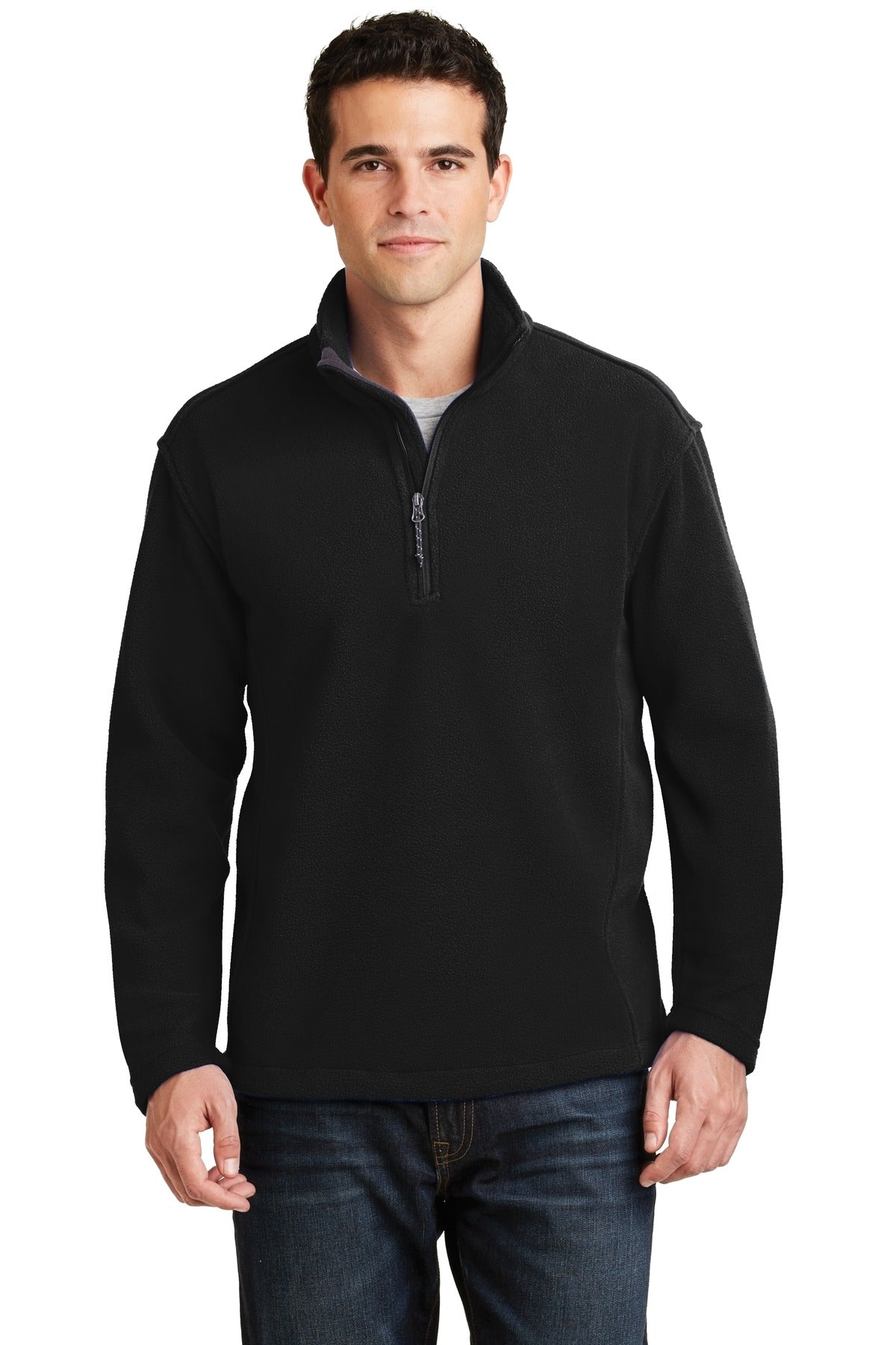 Port Authority Value Fleece 1/4-Zip Pullover F218 Black