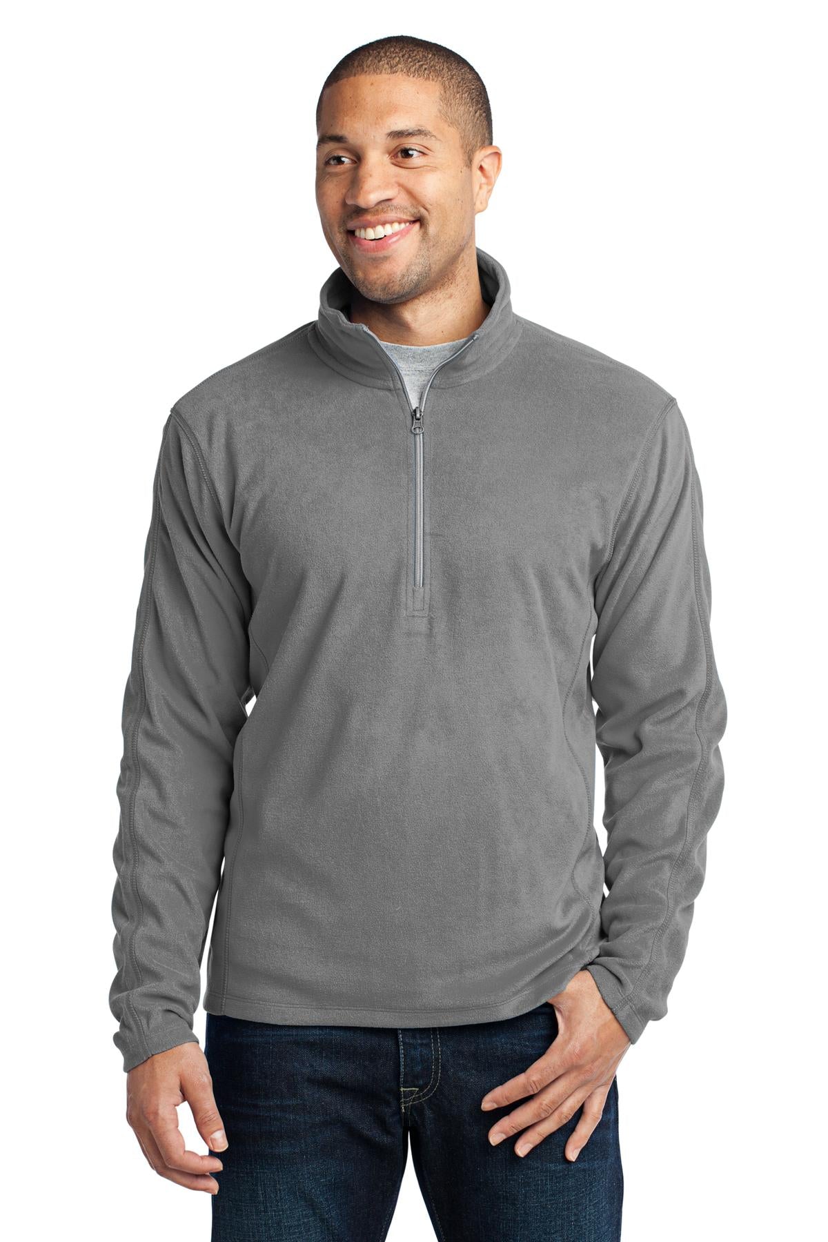Port Authority Microfleece 1/2-Zip Pullover F224 Pearl Grey