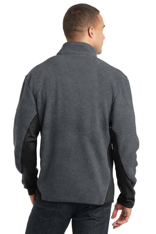 Port Authority R-Tek Pro Fleece Full-Zip Jacket. F227 Charcoal Heather/ Black