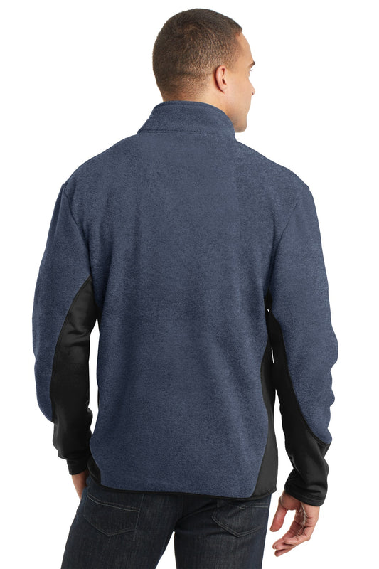 Port Authority R-Tek Pro Fleece Full-Zip Jacket. F227 Navy Heather/ Black