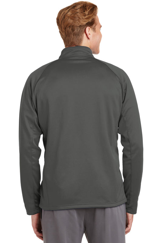 Sport-Tek Sport-Wick Fleece 1/4-Zip Pullover. F243 Dark Smoke Grey/ Black