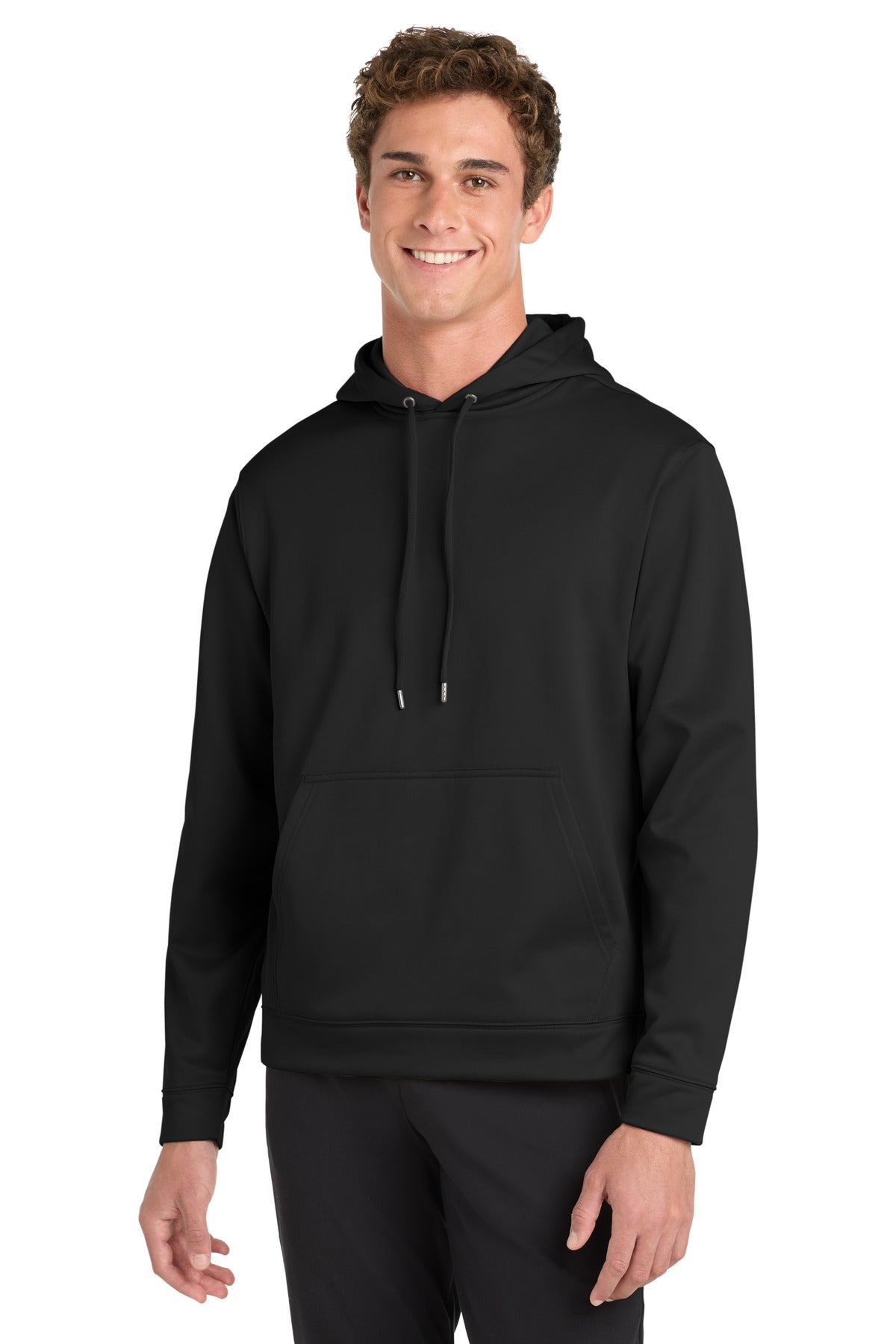 Sport-Tek Sport-Wick Fleece Hooded Pullover F244 Black