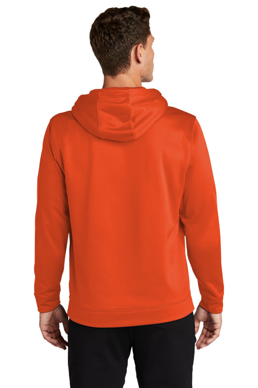 Sport-Tek Sport-Wick Fleece Hooded Pullover. F244 Deep Orange