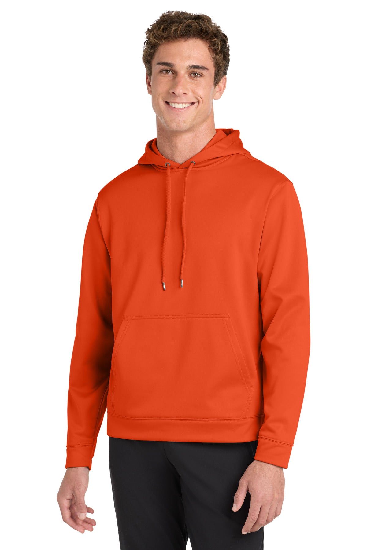 Sport-Tek Sport-Wick Fleece Hooded Pullover F244 Deep Orange