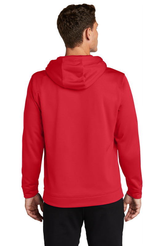 Sport-Tek Sport-Wick Fleece Hooded Pullover. F244 Deep Red