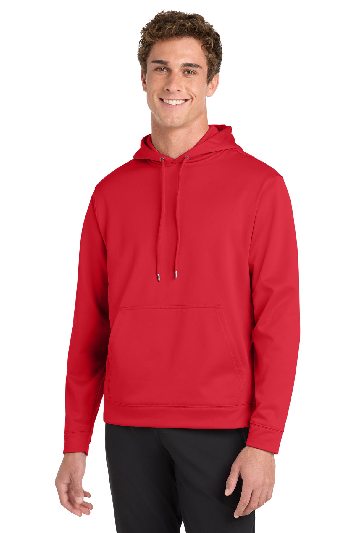 Sport-Tek Sport-Wick Fleece Hooded Pullover F244 Deep Red