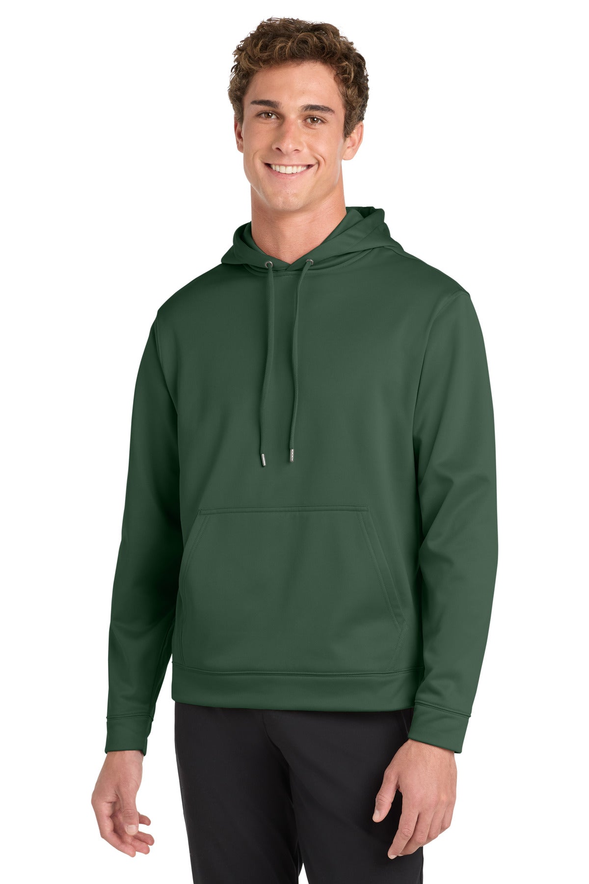 Sport-Tek Sport-Wick Fleece Hooded Pullover F244 Forest Green