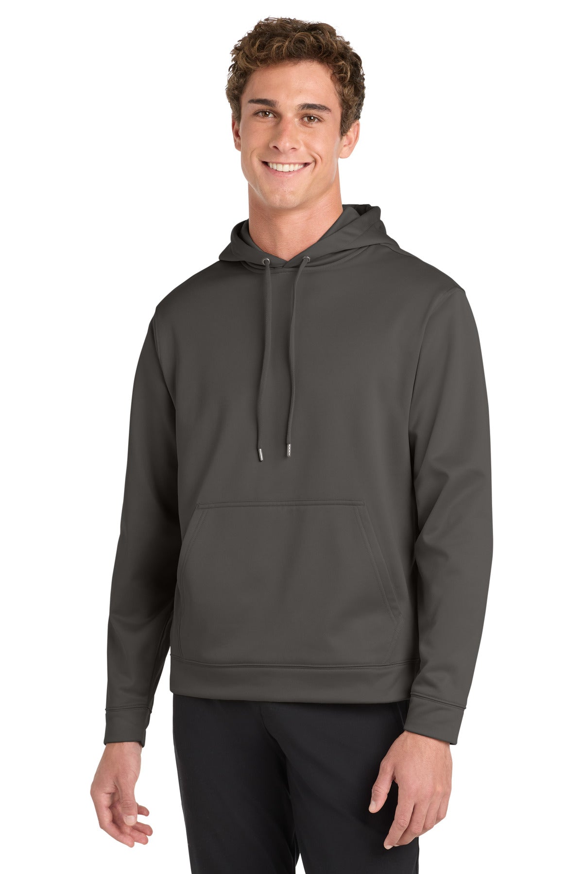 Sport-Tek Sport-Wick Fleece Hooded Pullover F244 Iron Grey