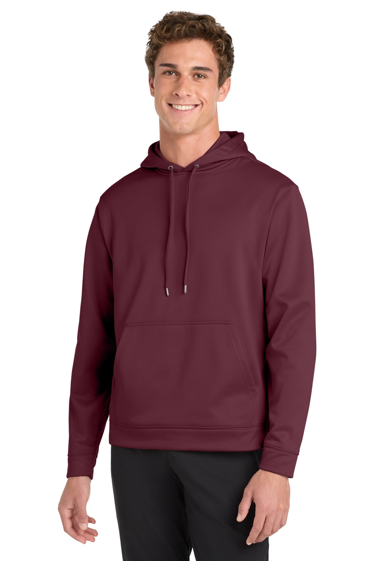 Sport-Tek Sport-Wick Fleece Hooded Pullover F244 Maroon