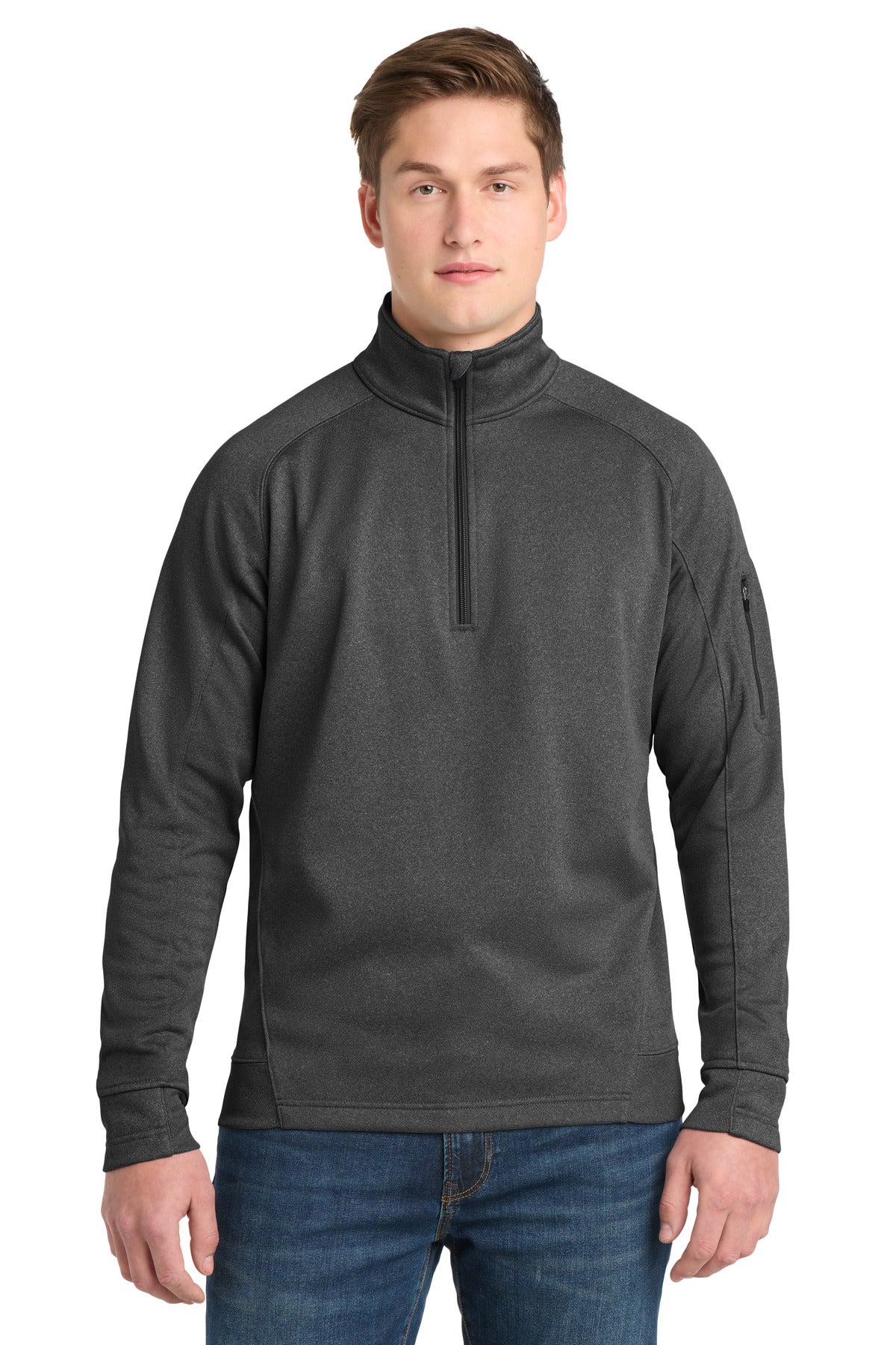 Sport-Tek Tech Fleece 1/4-Zip Pullover F247 Graphite Heather