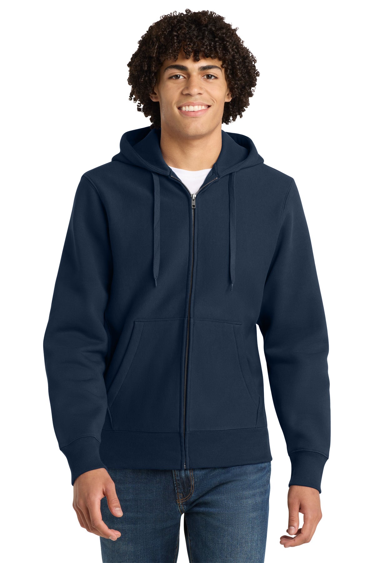 Sport-Tek Super Heavyweight Full-Zip Hooded Sweatshirt F282 True Navy
