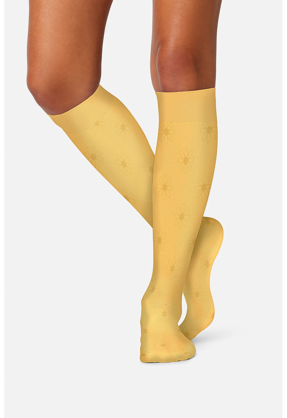 Legwear FASHIONSUPPOR Women's Knee High 8-15 mmHg Compression Sock Daisies
