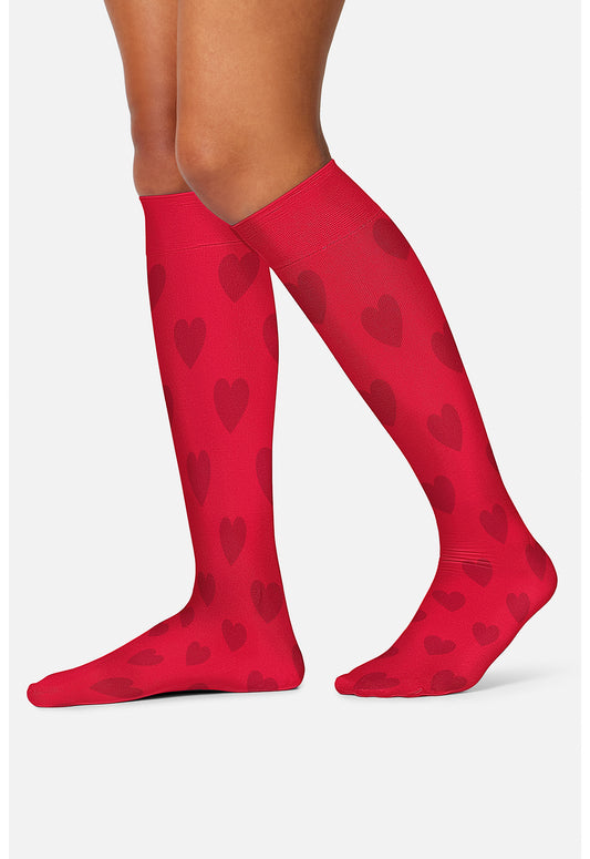 Legwear FASHIONSUPPOR Knee High 8-15 Mmhg Compression Sock Hearts