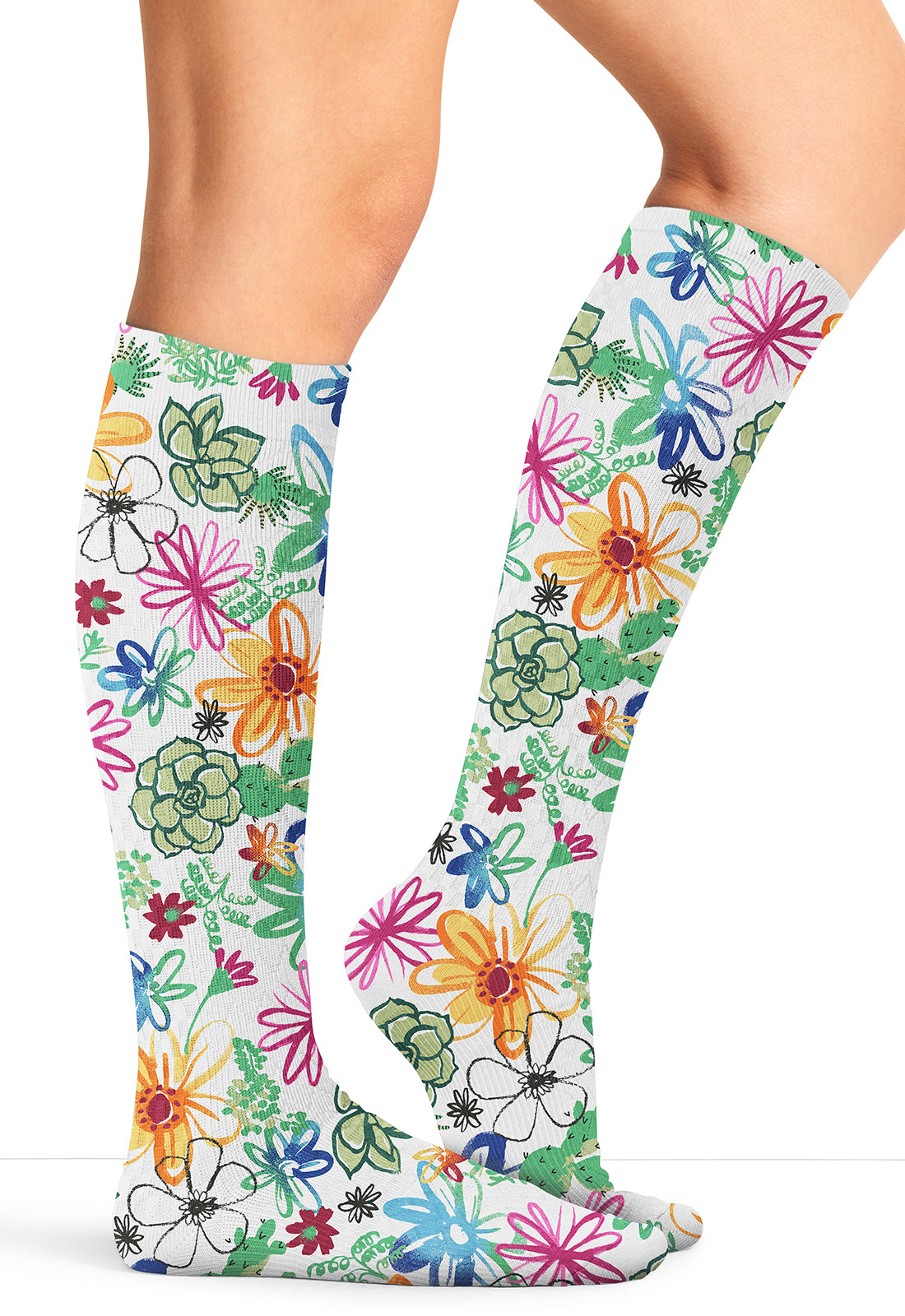 Legwear FASHIONSUPPOR Women's Knee High 8-15 mmHg Compression Sock Sweet Succulent
