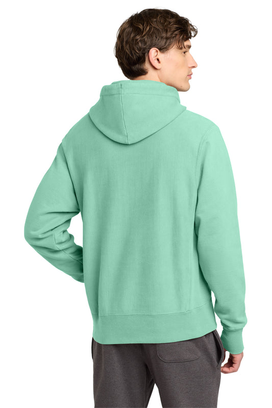 Champion Reverse Weave Garment-Dyed Hooded Sweatshirt GDS101 Pale Seafoam