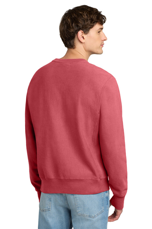 Champion Reverse Weave Garment-Dyed Crewneck Sweatshirt GDS149 Crimson
