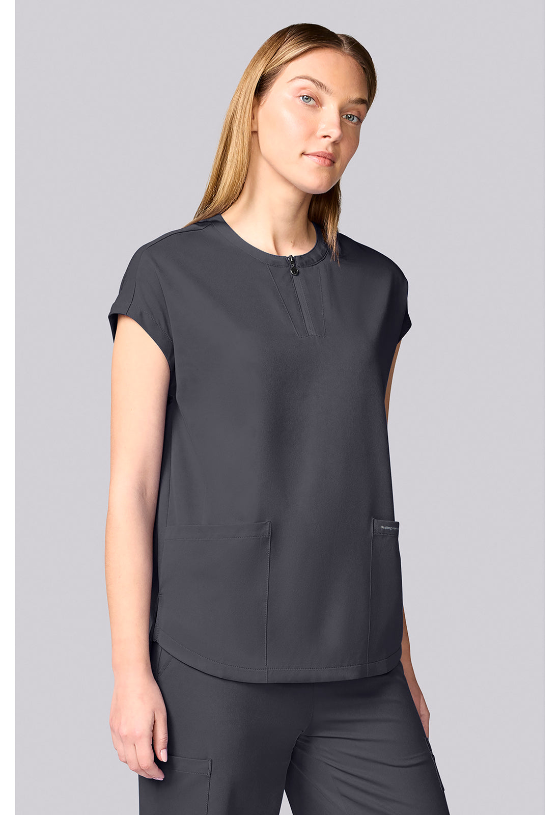 HH Works HH00050 Women's Dolman Scrub Top Pewter