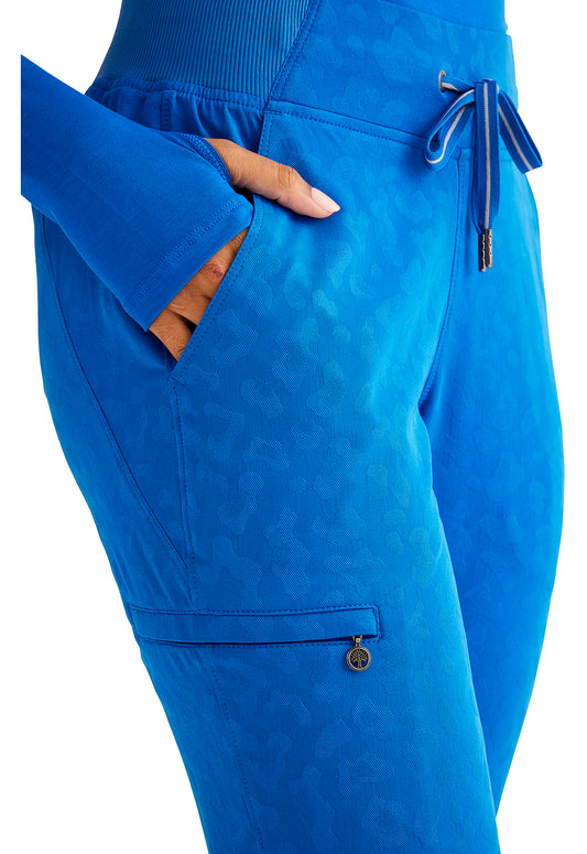 Purple Label Jacquard HH003 Women's Trinity Scrub Joggers Royal