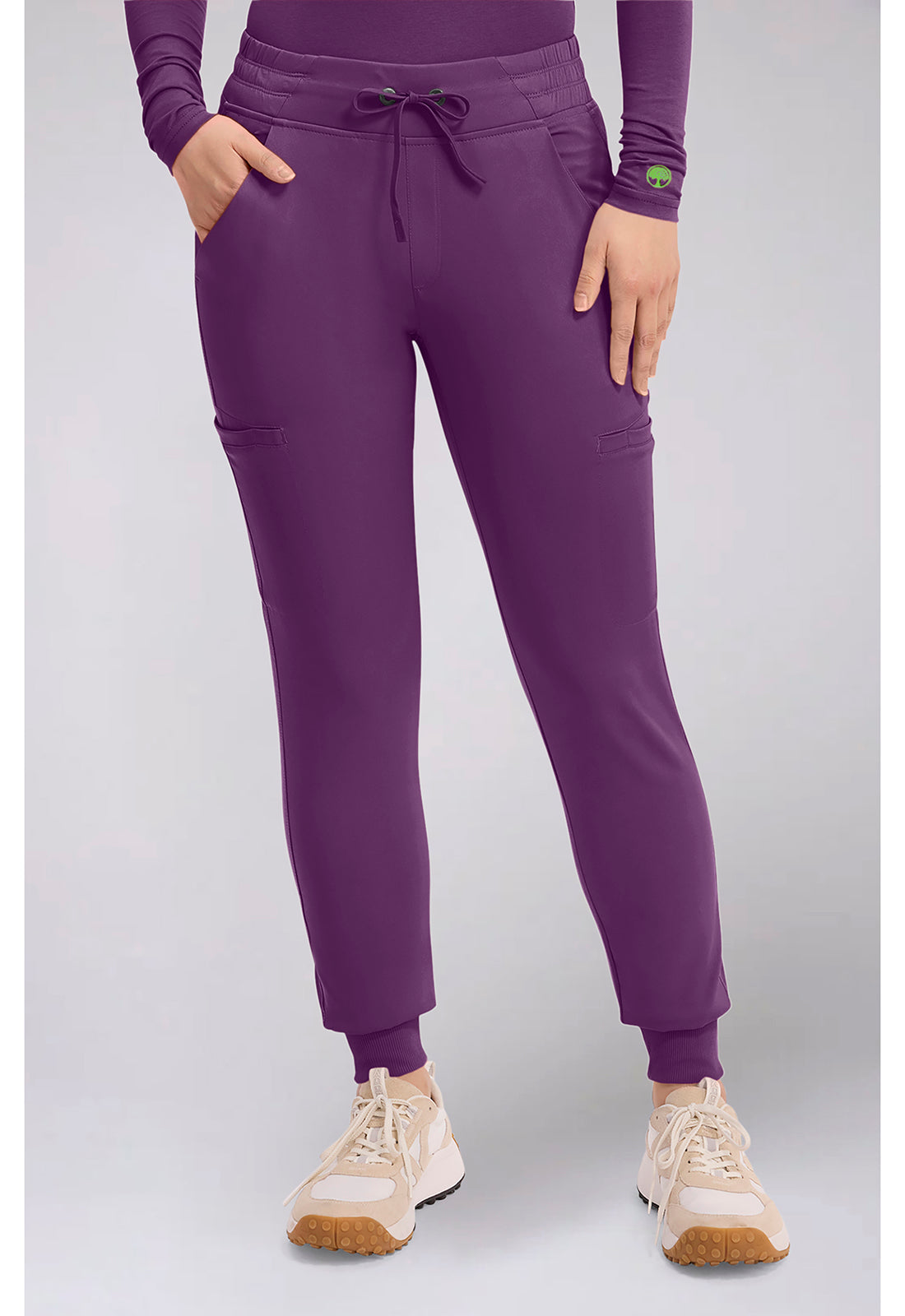 HH Works HH050 Women's Rhea Jogger Scrub Pants Eggplant