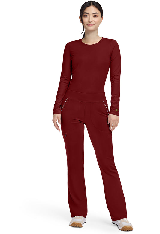 HH 360 HH102 Women's High Waist Scrub Pants Garnet Red