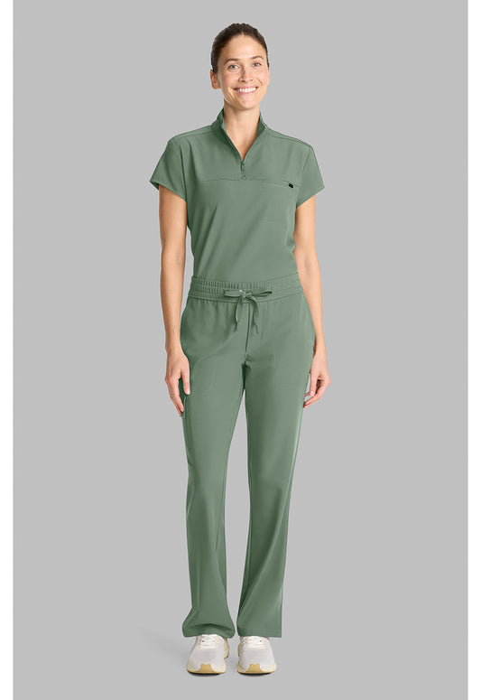 Quest HH153 Women's Mid Rise Drawstring Straight Leg Acadia Green