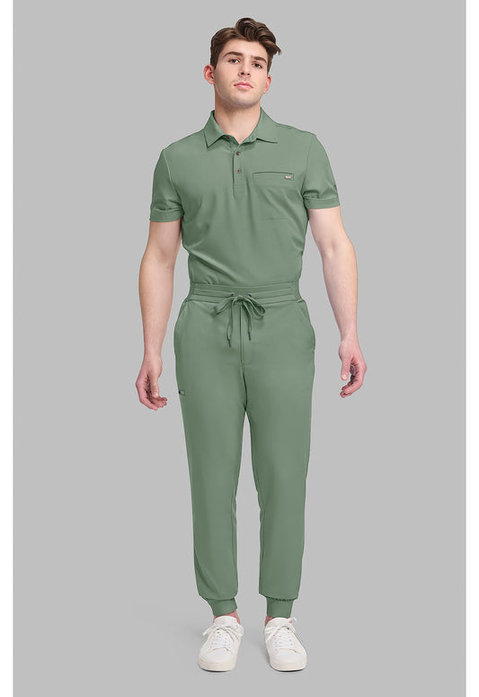 Quest HH157 Men's 5-Pocket Jogger Scrub Pants Acadia Green
