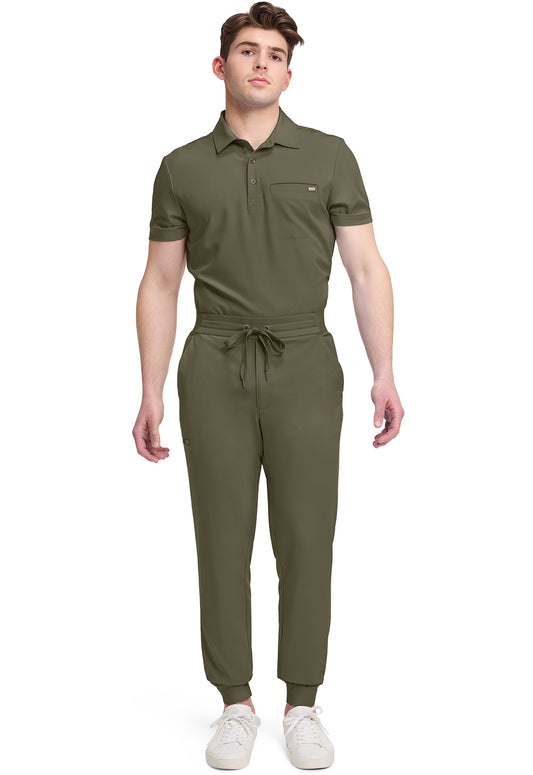 Quest HH157 Men's 5-Pocket Jogger Scrub Pants Olive