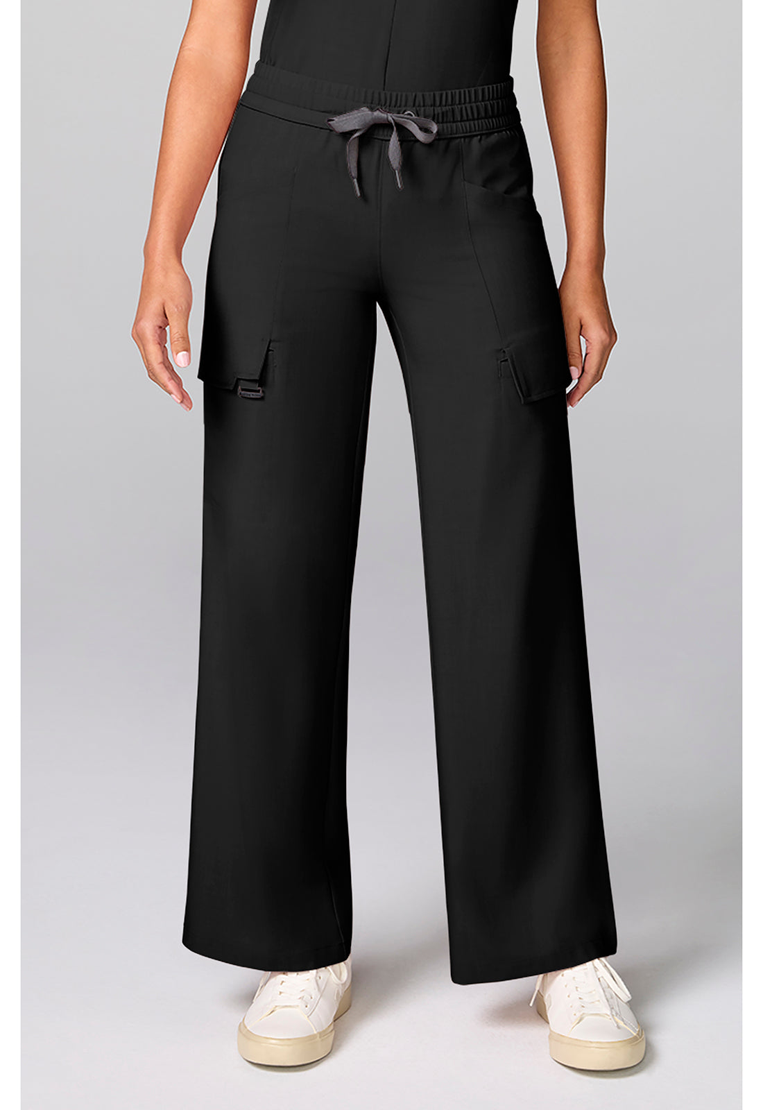 Quest HH158 Women's Drawstring Scrub Pantss P Black