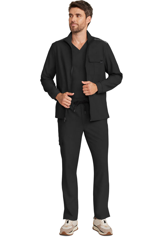 Quest HH361 Men's Zip Front Utility Jacket Black
