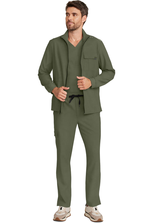 Quest HH361 Men's Zip Front Utility Jacket Olive