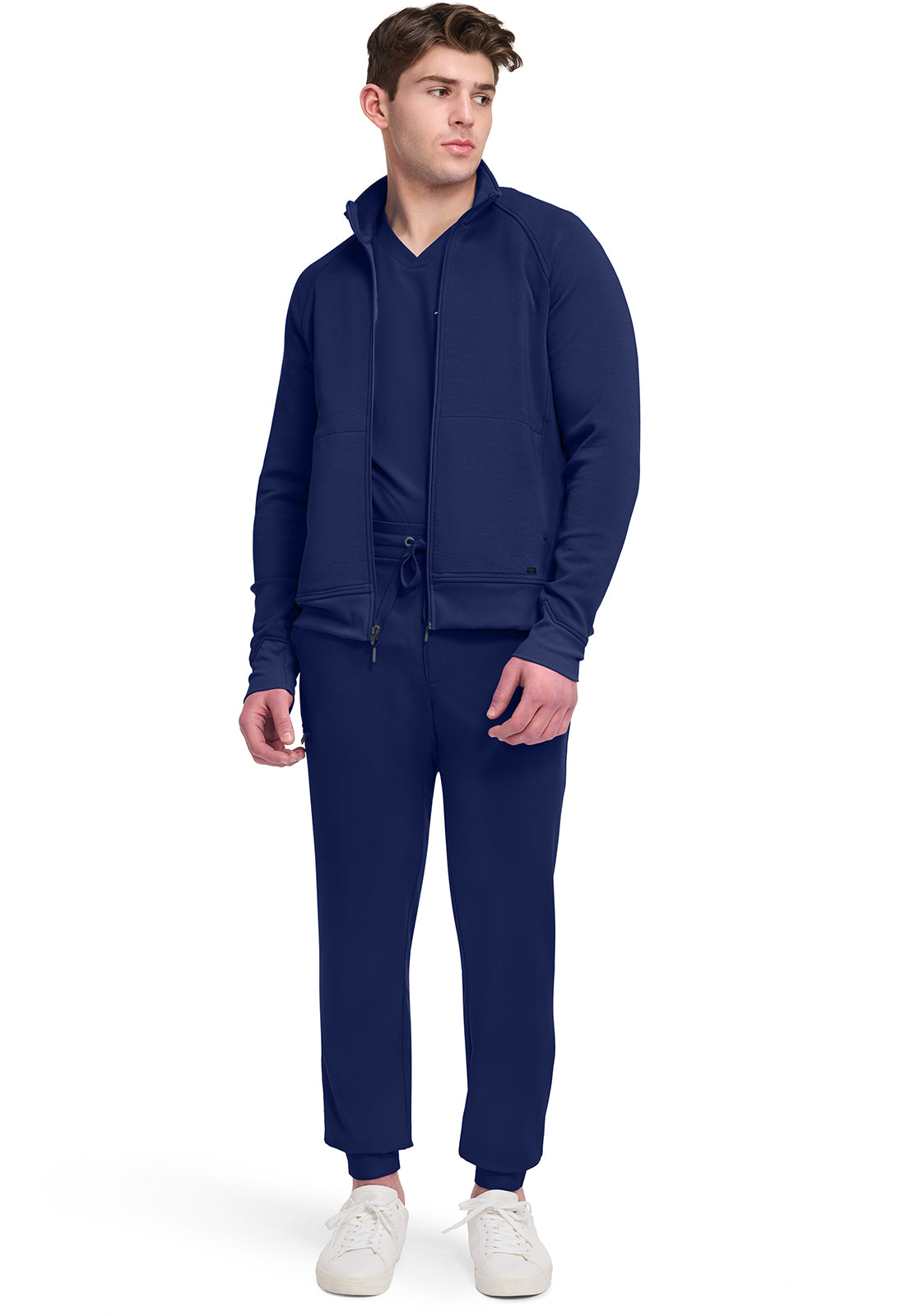 Lifestyle HH380F Men's Zip Front Knit Jacket Navy