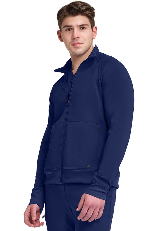 Lifestyle HH380F Men's Zip Front Knit Jacket Navy