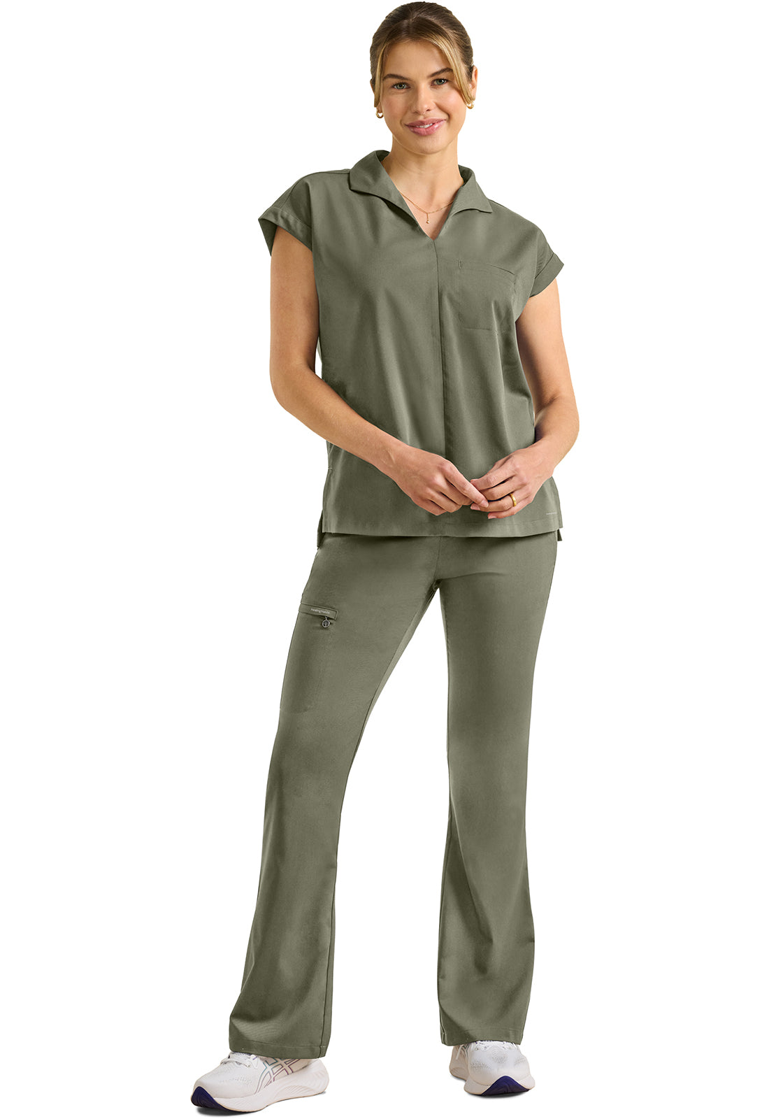 Purple Label HH607 Women's Jazz Collared Tuckable Shirt Olive