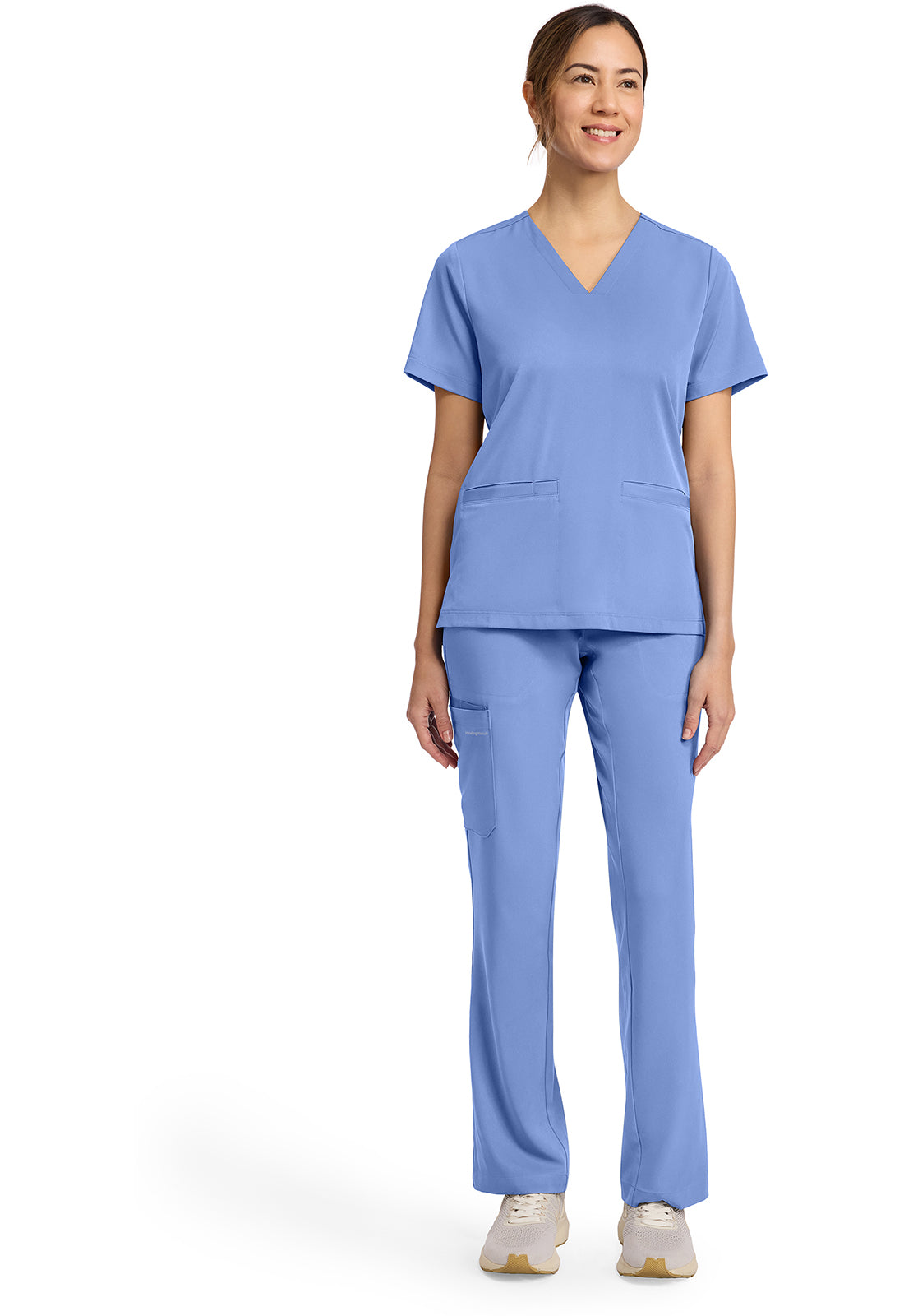 HH Works HH653 Women's 3-Pocket V-Neck Scrub Top Ceil